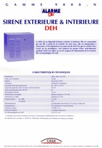 photo notice sirene exterieure et interieure absolu alarme